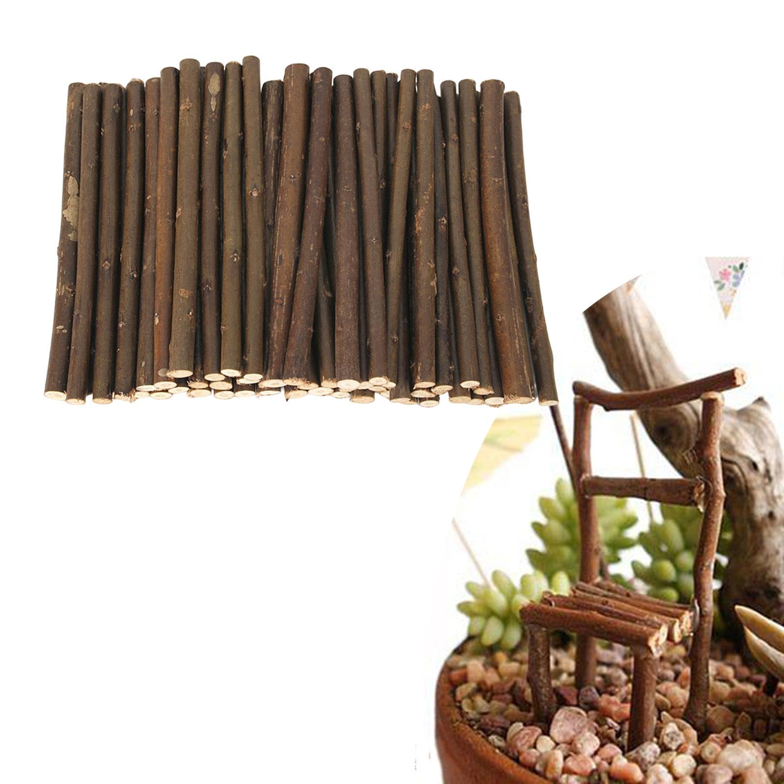 Generic 50 Pezzi Rami Legno Bastoncini Progetti Creativi Tronchetti Materiale Naturale Ottimi per Decorazione Casa Ambienti Notturni Matrimonio Negozio, 50 cm