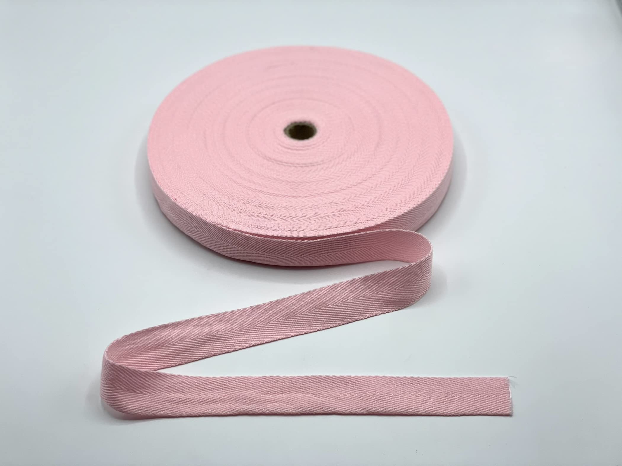 Nova Cotton Bunting Tape Pink Cotton Blend Binding Apron Herringbone Twill Webbing Tape Sew Strap 25Mm Wide 1"- 20Metres