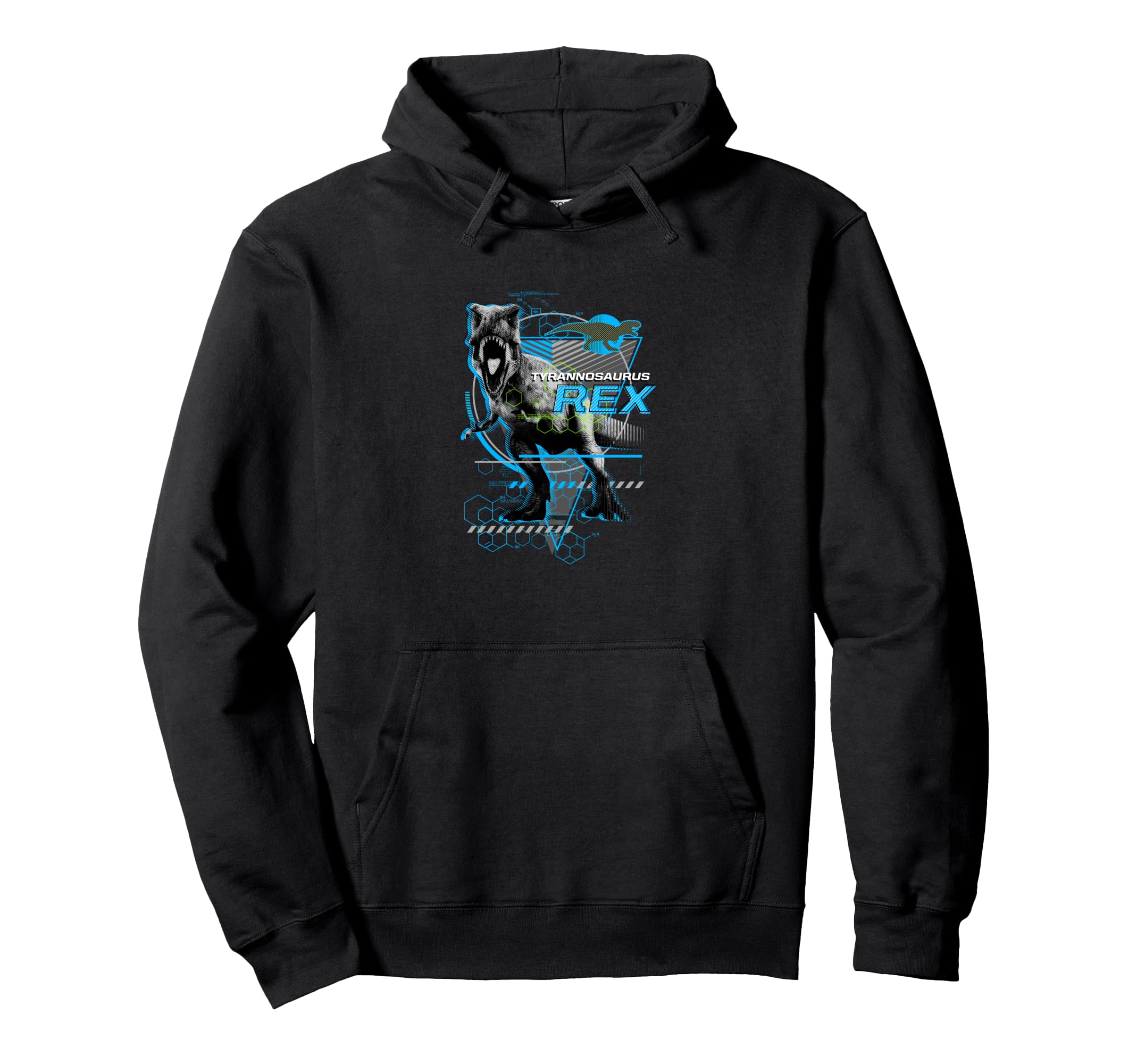 Sweat à capuche Jurassic World T-Rex imprimé triangle bleu pour homme