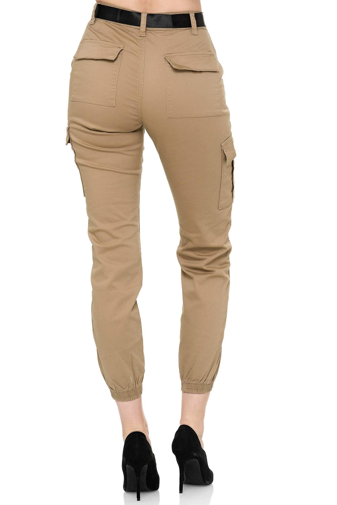 Elara Pantaloni da Donna Cargo Slim Fit Denim Chunkyrayan