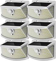 Vista 17 de Aootek - Luces solares con sensor de movimiento, 120 LED con reflector de luces, gran angular de 270°, impermeable IP65, para puerta delantera