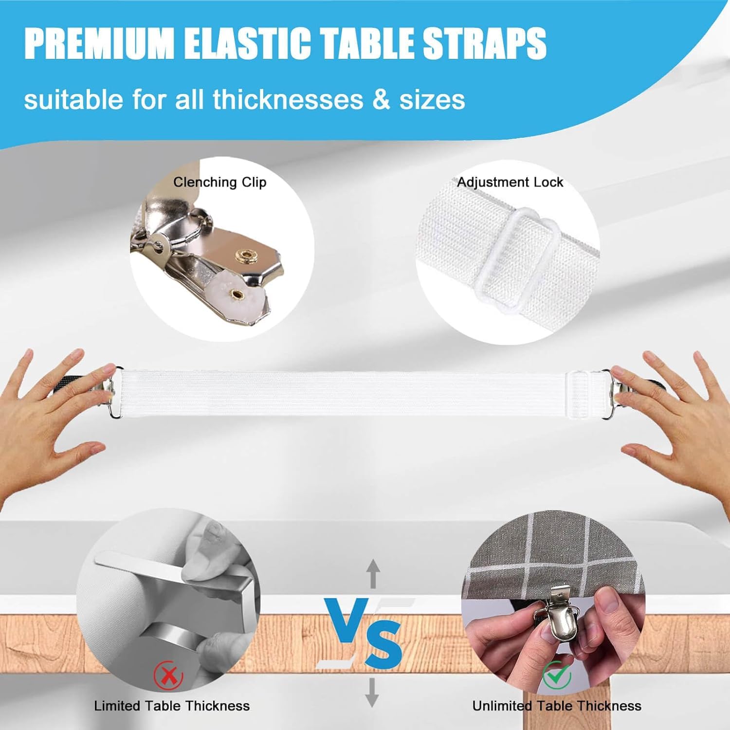 Clip Ferma Tovaglia - Mollette Regolabili Per Tenere Ferme Le Tovaglie Da Picnic E Giardino - Foto 7