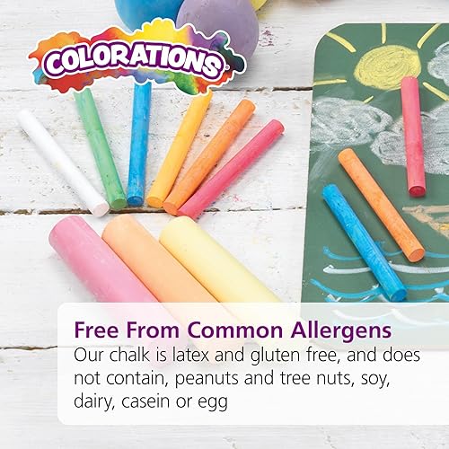 Miniatura 2 de Colorations CNODUST - Tiza de color sin polvo, valor, multicolor, para niños, aula, aprendizaje, dibujo, crear, jugar, no tóxico, 3 pulgadas x 38