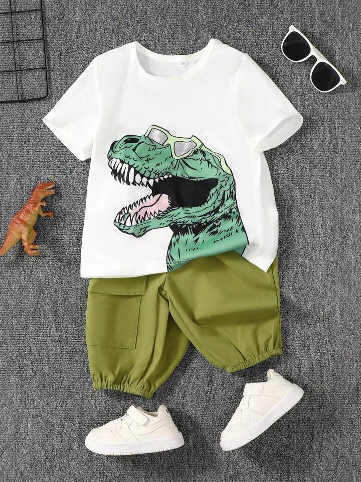 Googo gaaga Boys Cotton Printed T-shirt with Shorts Baby Boys Clothing Set 2 710KP4Cb6mL