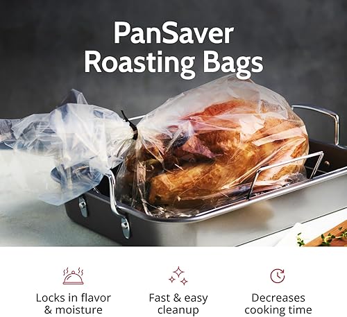 Miniatura 3 de PanSaver Bolsas de pavo, bolsas de horno para cocinar, bolsa de aves de corral para salmuera de pavo, 2 unidades