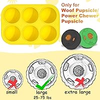 Vista 2 de BABORUI Moldes de silicona de 6 cavidades para golosinas de perro para Woof Pupsicle y Power Chewer Pupsicle Grande 25-75lbs, moldes reutilizables