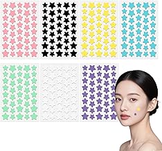 Acne Patches, Stars, Face Spots, 7 Colors, Colorful, Cute, Star-Shaped, Conceals Face Spots, Makeup Tool, Patch, For Face, Day or Night, Easy to Use, Large Volume, 357 Pieces