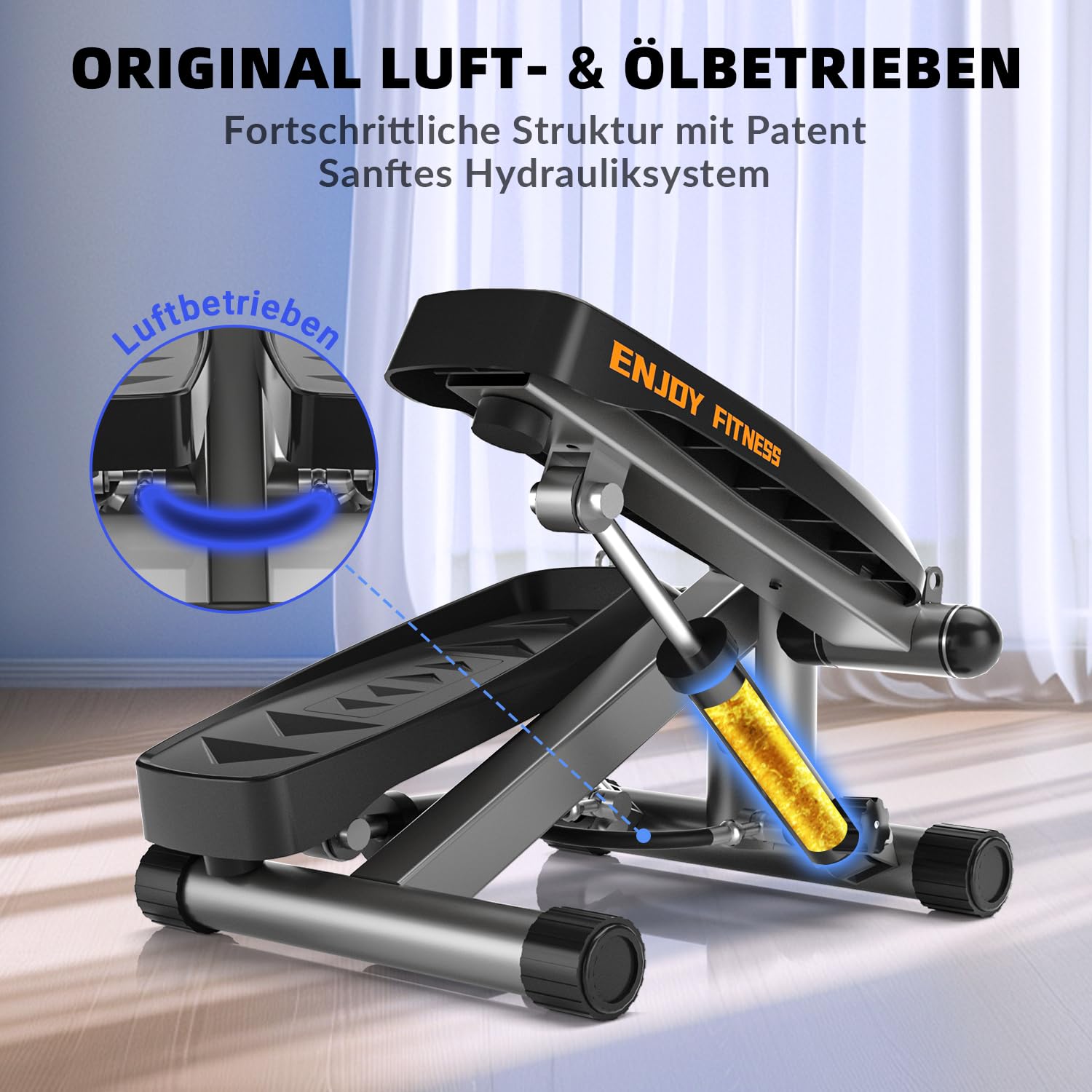 Vannect 2 in 1 Mini Stepper für Zuhause Mit Power Ropes, Up-Down Swing Mit Smart-Display, Hometrainer für Anfänger & Fortgeschrittene, Bis zu 150 KG