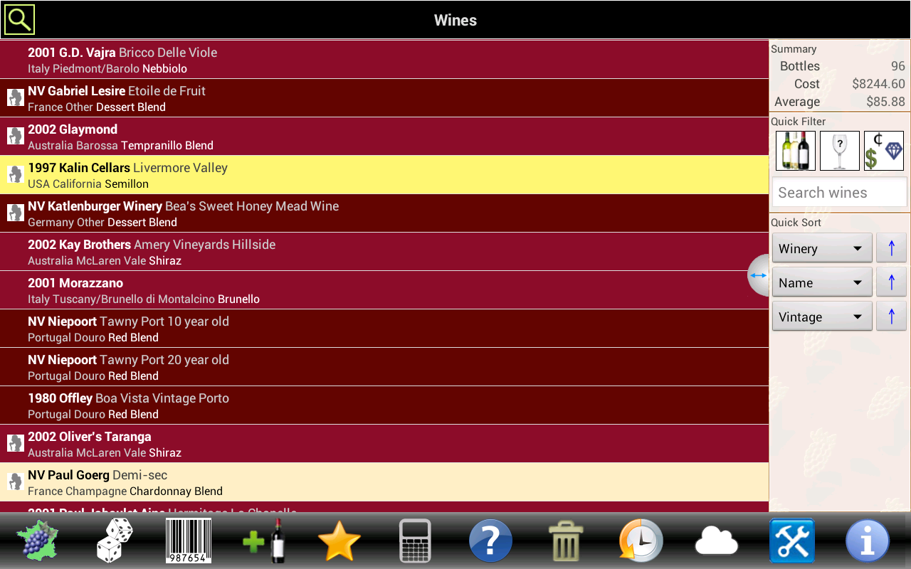 Wine Tracker Pro App on Amazon Appstore