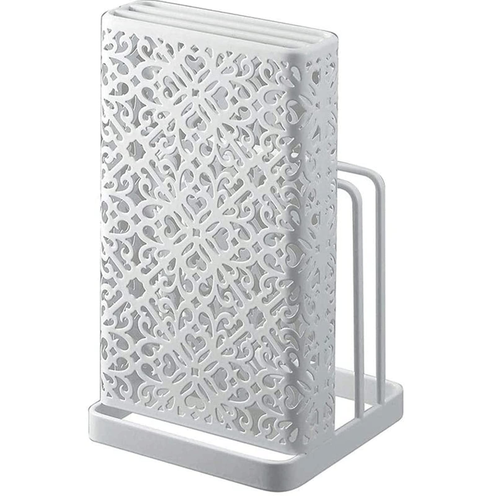 Soporte de cuchillos universal de acero inoxidable con bloque hueco para almacenamiento de cocina