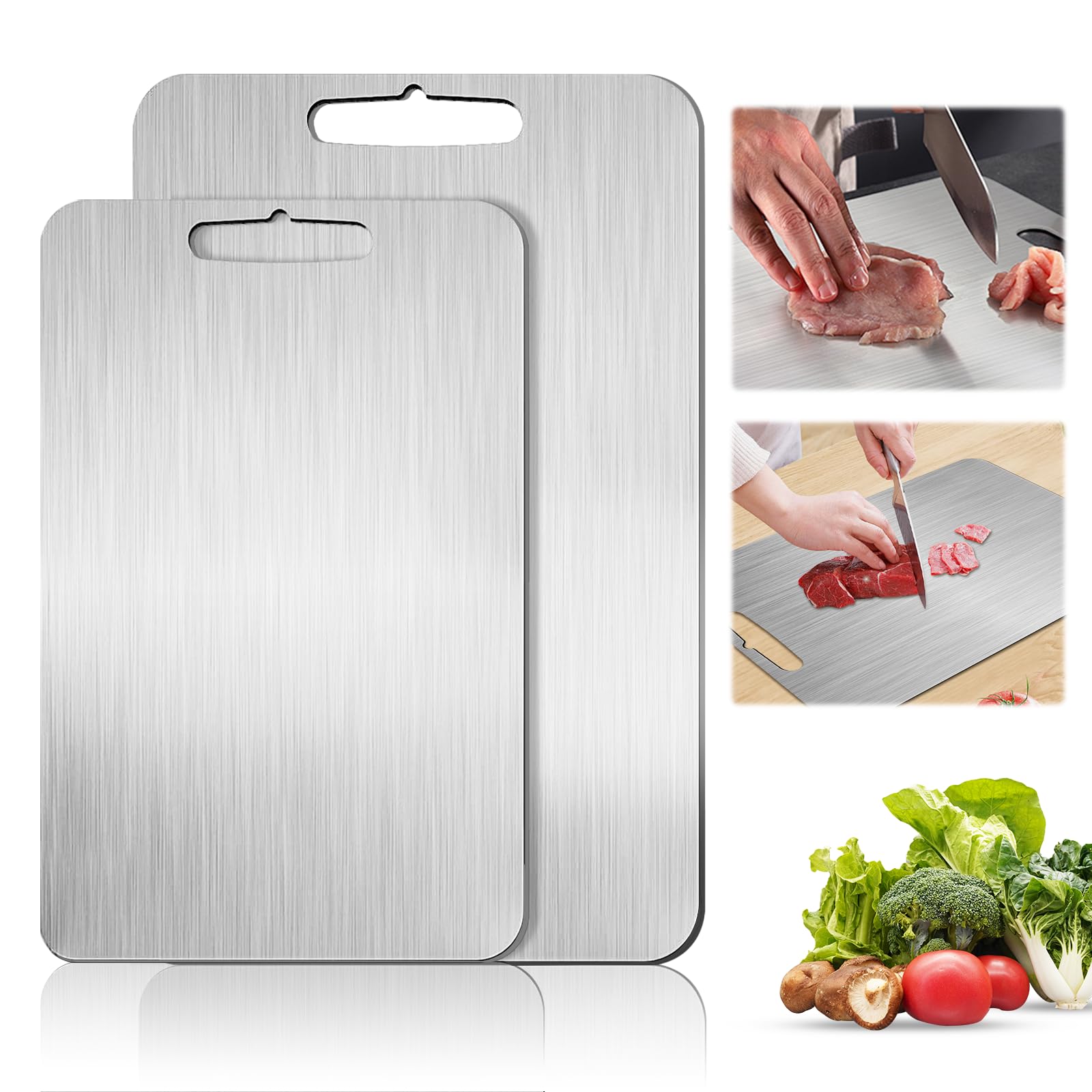 Tagliere In Acciaio Inox 304, Tagliere Da Capeggio Con Foro Per