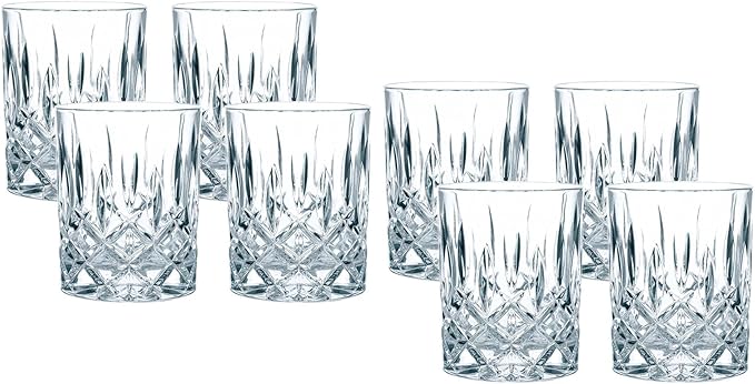 Spiegelau & Nachtmann 0089208-0 Noblesse - Juego De 4 Pajitas De Acero Inoxidable (4 Unidades, Cristal, 375 Ml), Color Negro