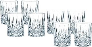 Spiegelau & Nachtmann Noblesse Whiskybecher Set 8 Tlg. 89207 x 2, Kristallglas, Tumbler, Whiskyglas, 295 ml, 8.2 cm x 10.2 cm, 8 Stück, Zuhause, Elegant, Formal, Wiederverwendbar, Spülmaschinenfest
