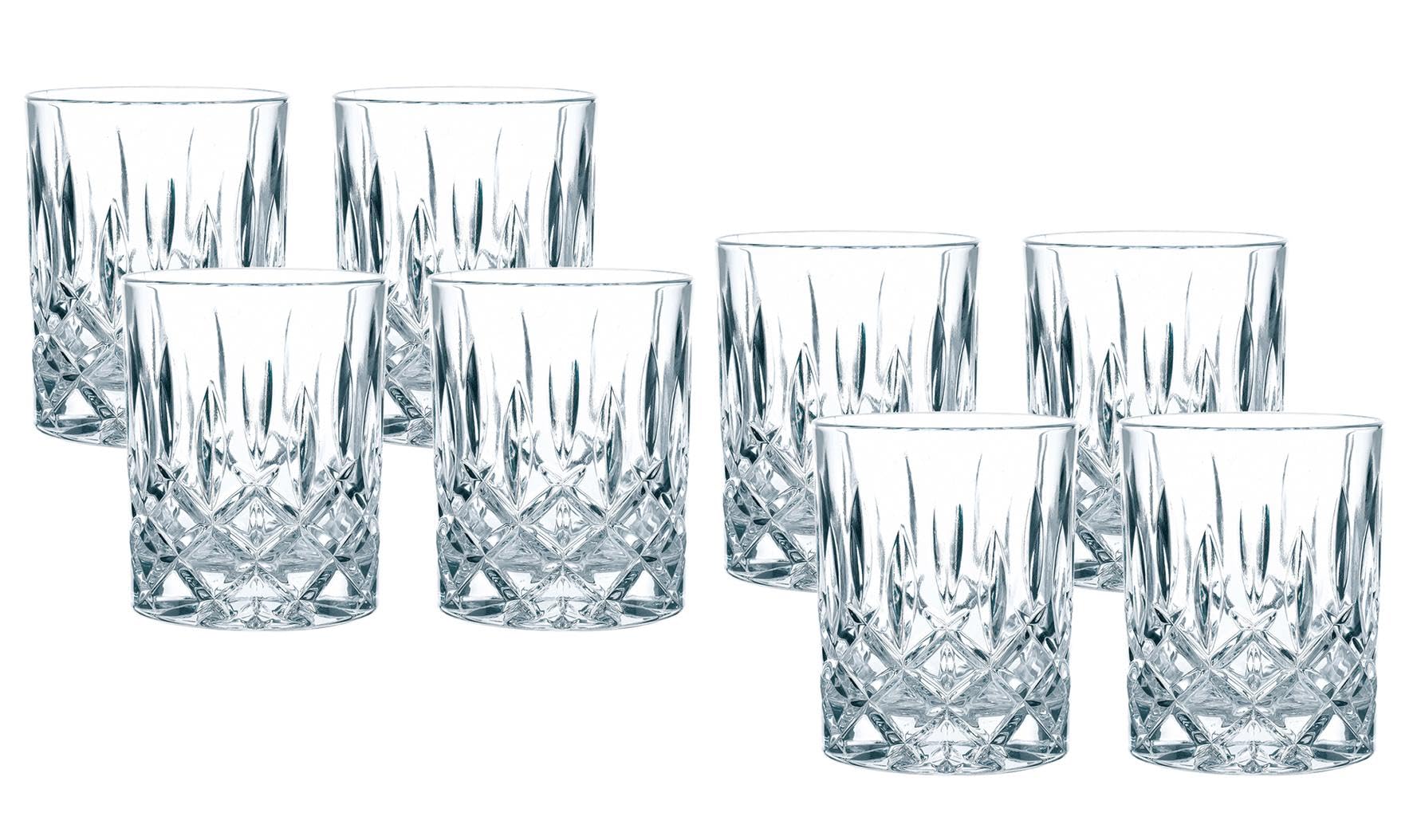 Spiegelau & Nachtmann Noblesse Whiskybecher Set 8 Tlg. 89207 x 2, Kristallglas, Tumbler, Whiskyglas, 295 ml, 8.2 cm x 10.2 cm, 8 Stück, Zuhause, Elegant, Formal, Wiederverwendbar, Spülmaschinenfest