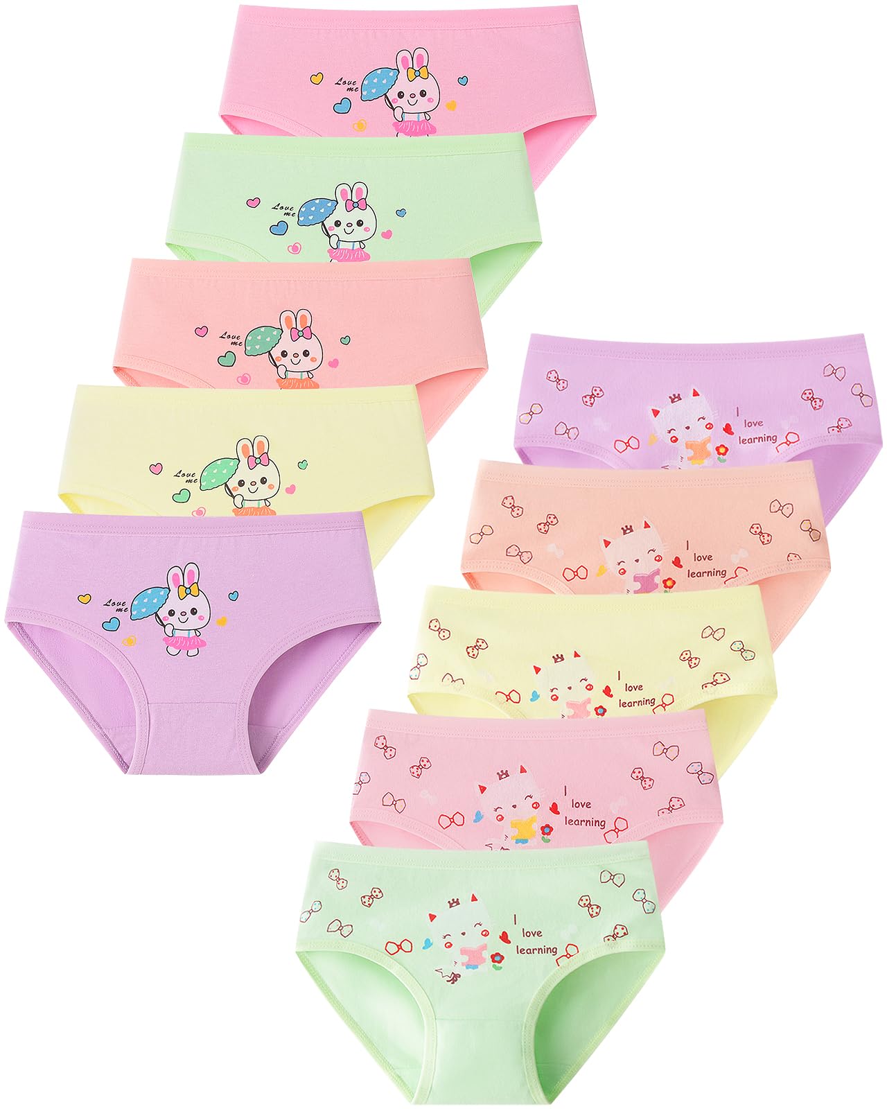 Charmi Mädchen Unterhosen Kinder Unterwäsche Baumwolle 10er Pack