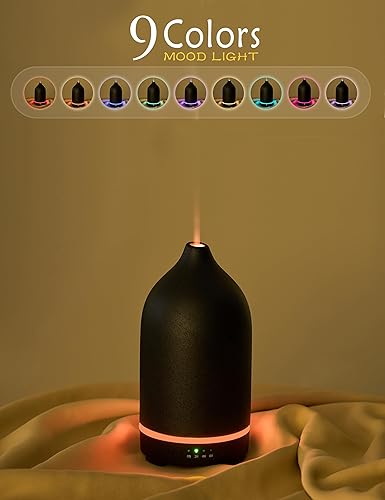 Miniatura 5 de VIVITEST Difusores para el hogar, difusor de aceite esencial de piedra de 6.8 fl oz, difusor de aceite de cerámica, aromaterapia ultrasónica para