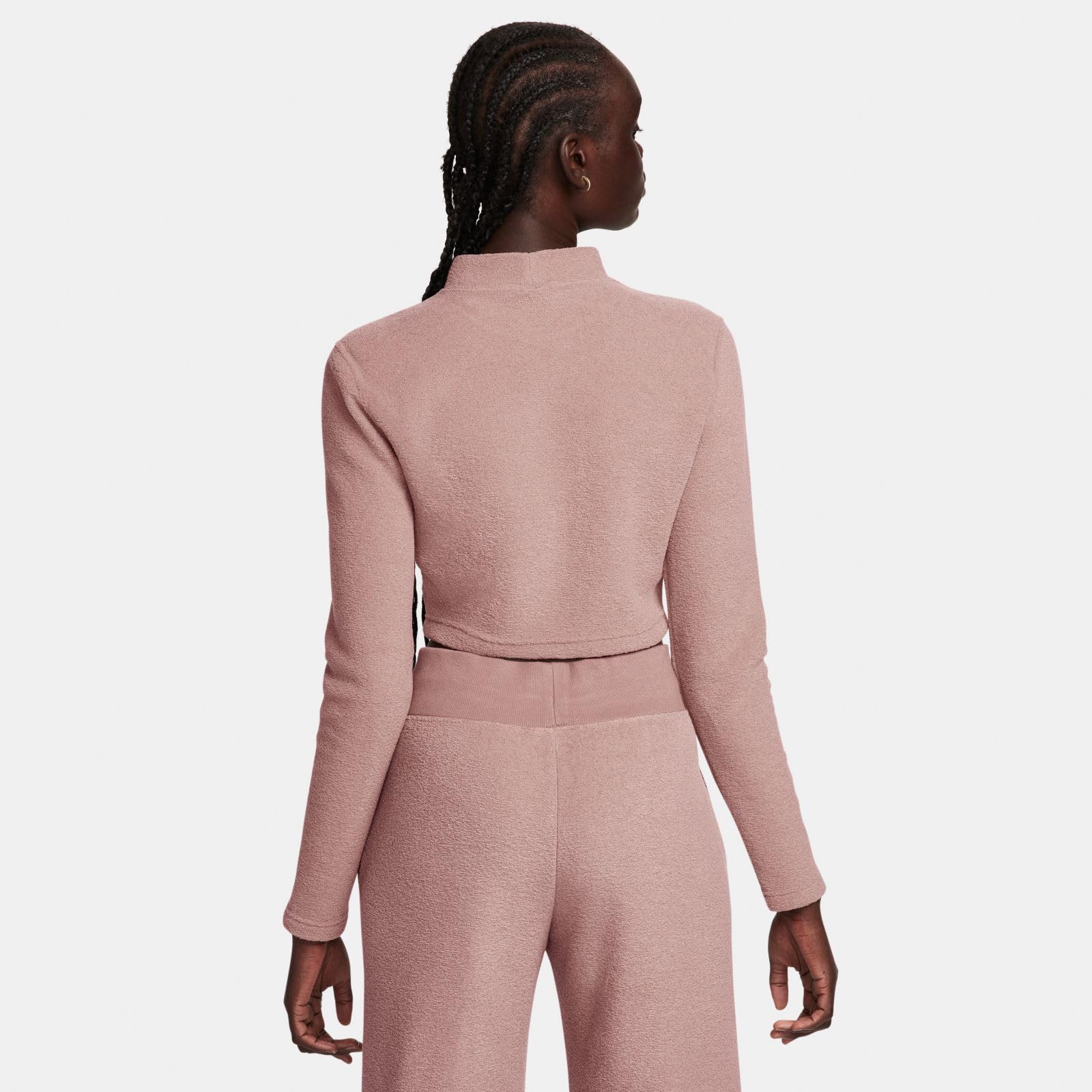 Nike W NSW Phnx Plsh Ls Crop Top Haut Femme