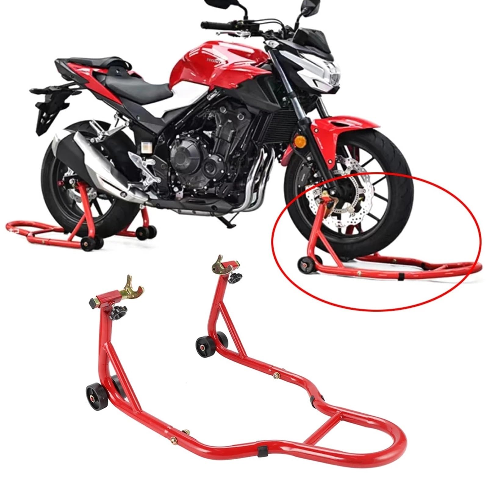 podpórka boczna Podstawka Pod Padok Pasuje Do Motocykla Pasuje Do Yamaha R15 R25 Mt09 Tracer Pasuje Do Kawasaki Versys Z900 Z800 250 400(Black small size)