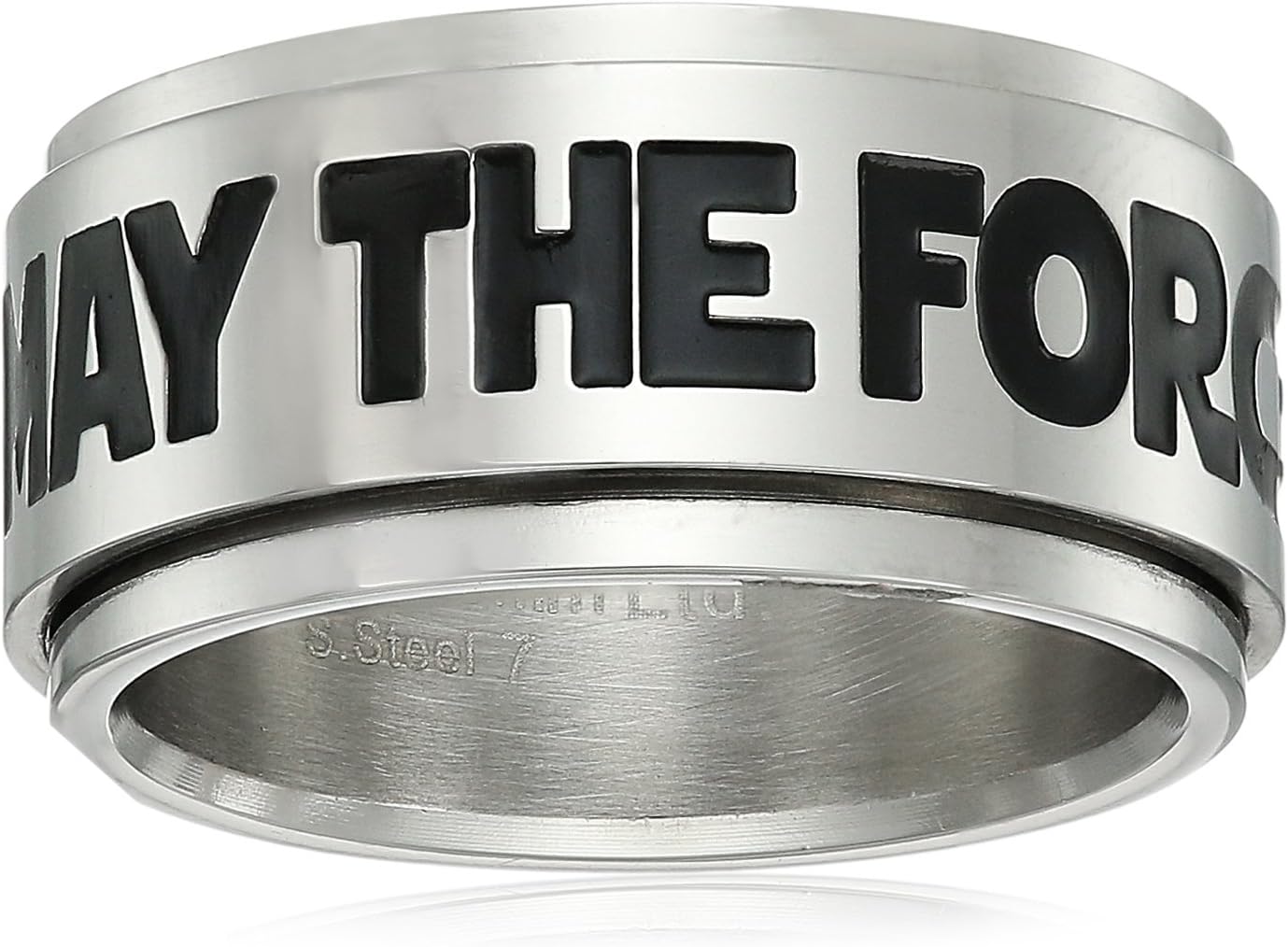 Star Wars Jewelry May The Force Be with You Stainless Steel Men's Spinner Ring