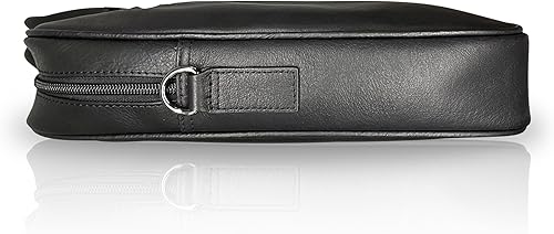 Miniatura 5 de Bolsa para laptop con múltiples compartimentos y bolsillos, 100% piel auténtica, maletín para hombres y mujeres, bolsa de mensajero de viaje