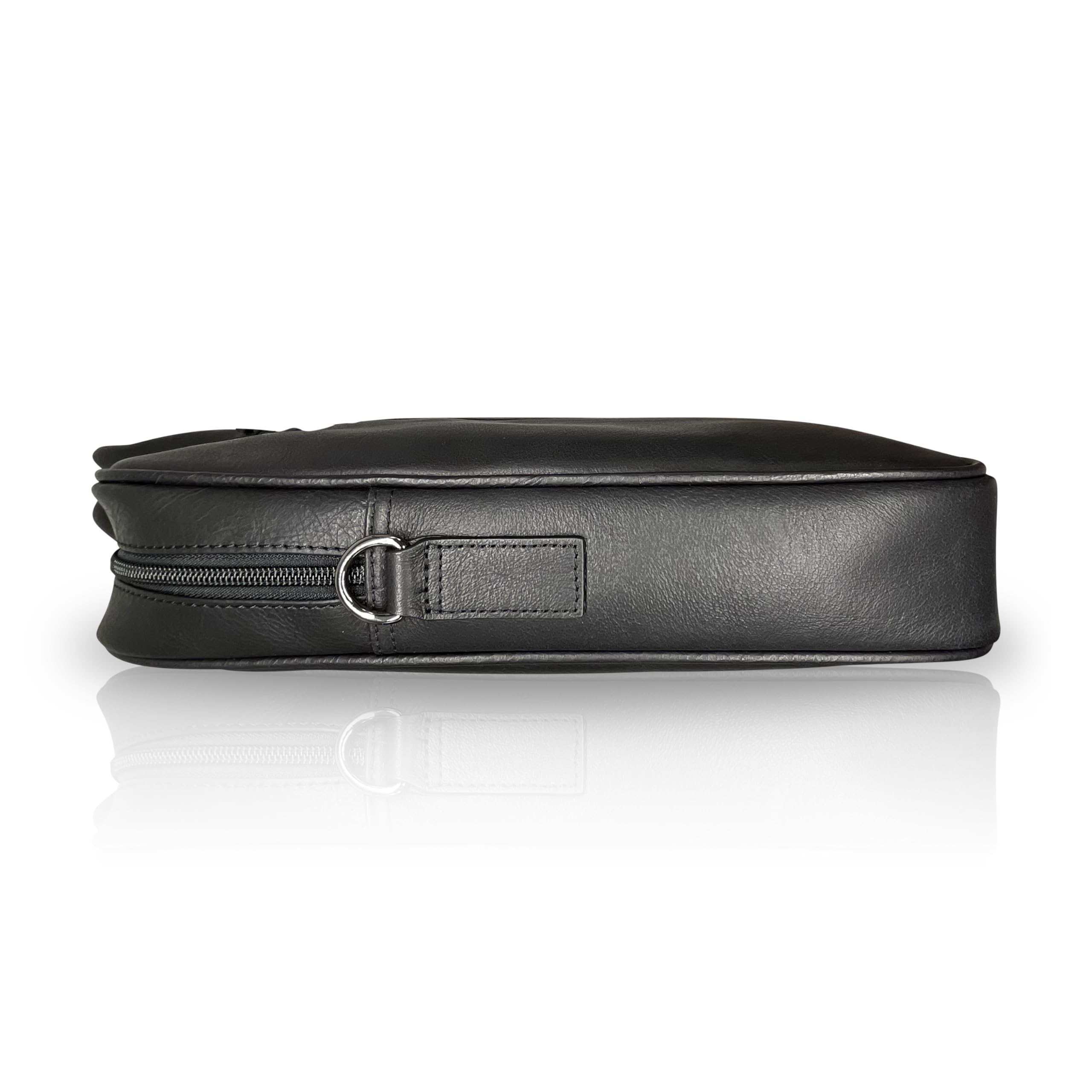 Borsa per computer portatile, con scomparti multipli e tasche, 100% vera pelle, valigetta per uomini e donne, borsa messenger da viaggio