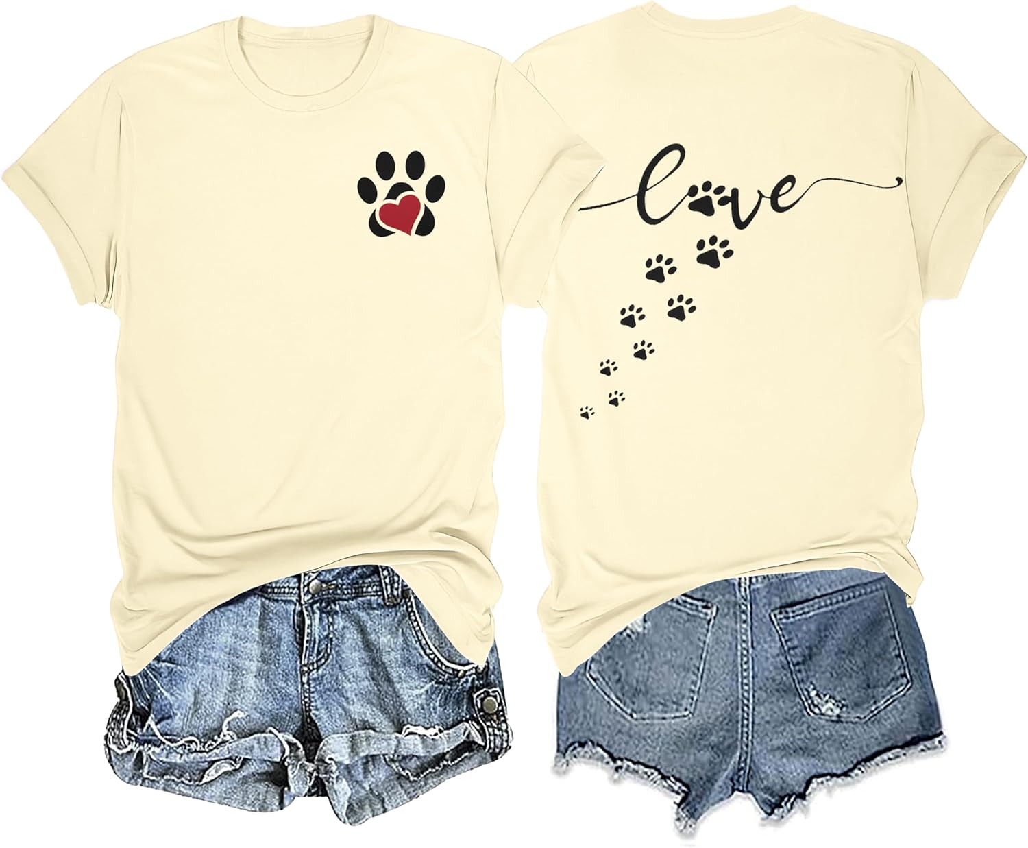 Dog Shirt Dogs Mom Shirts: Women Life is Better with Dogs T Shirt Funny Dog Paw Print Tee Pet Lover Animal Gift Tops