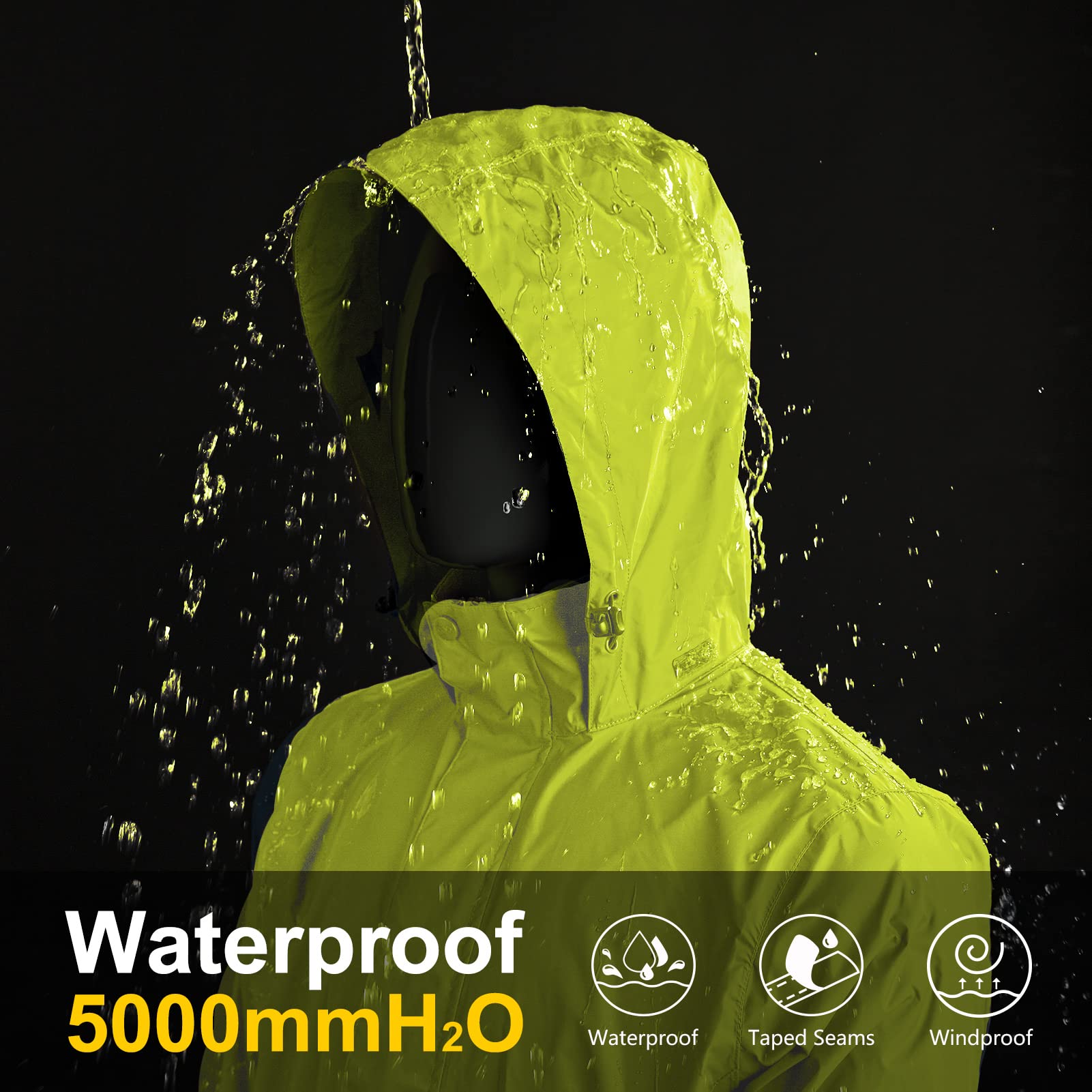 33,000ft Windbreaker,raincoat impermeable Hombre