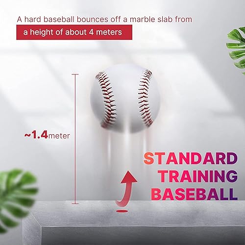 Miniatura 6 de Baseballs Standard Size Leather Covered Unmarked Suitable for Training and Practice Hard Sphere for American Leagues Coaches Parents and Players