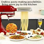 FavorKit Pasta Pièce jointe du fabricant 3 en 1 Set Compatible pour KitchenAid Mélangeurs Plus Accessoire à vis à bouton en moyeu avec rouleau de feuille de pâtes, cutter Spaghetti, machine à cutter Fettuccine et brosse de nettoyage