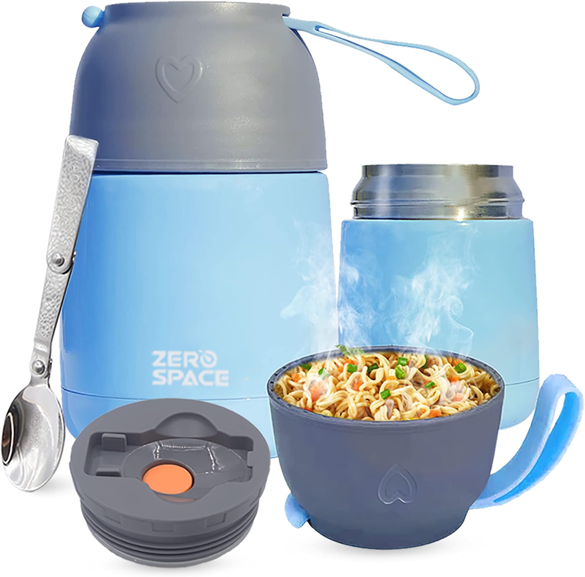 ZeroSpace™ Insulated Food Jar Baby Food Container Thermos Lunch Box Stainless Steel Thermos Food Jar Food Warmer Kid’s Food Jars Baby Food Thermal Lunch Box For Kids & Adults for Office (450ml)