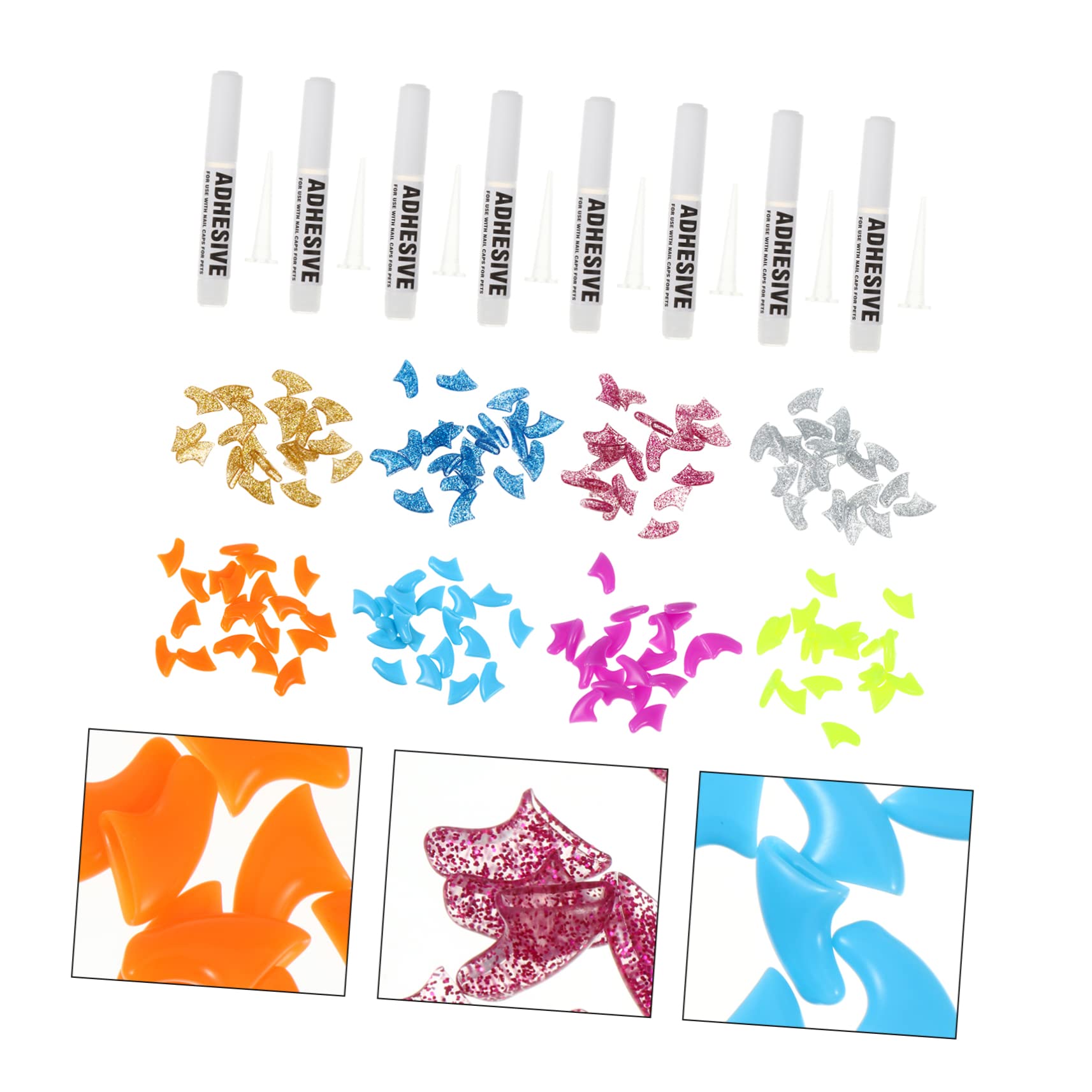 SUPVOX 320 Pcs Ensemble D'Ongles pour Animaux De Compagnie Capuchons De Griffes De Chaton Capuchons D'Ongles De Chaton Capuchon De Griffe De Chat Capuchon De Griffe d'animal De Compagnie