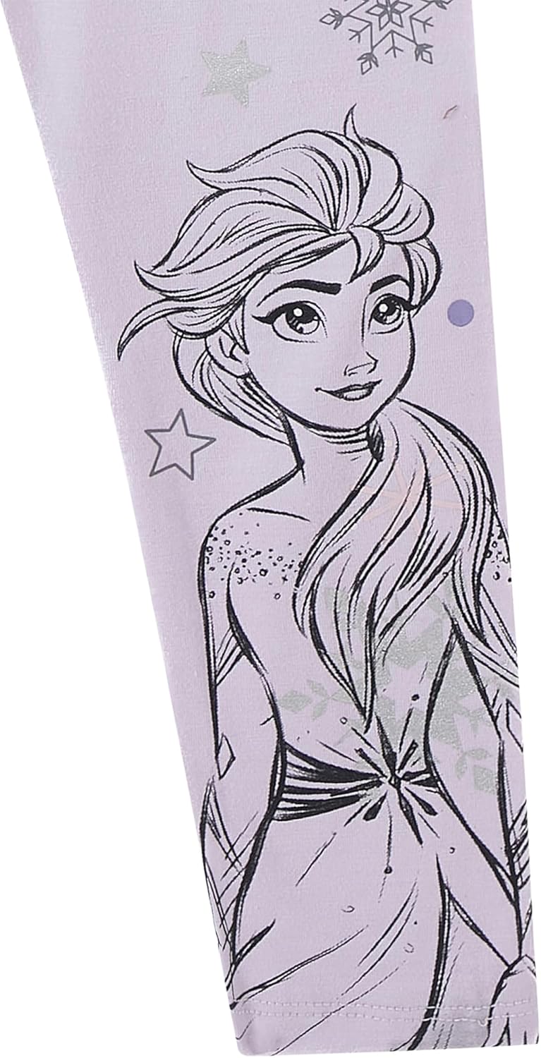 Disney Frozen Elsa Girls 4 Pack Legging Pants for Toddler to Big Kids - Image 7