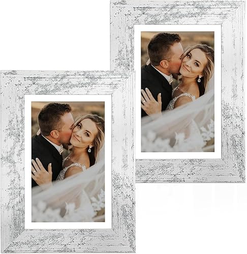 Capcillin Juego de 2 portarretratos de madera de 11 x 14 pulgadas con vidrio, para exhibir fotos de 11 x 14 pulgadas sin paspartú o fotos de 8 x 10