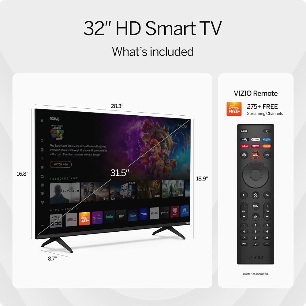VIZIO VHD32M 32 inch Class HD 720p LED Smart TV (Renewed)
