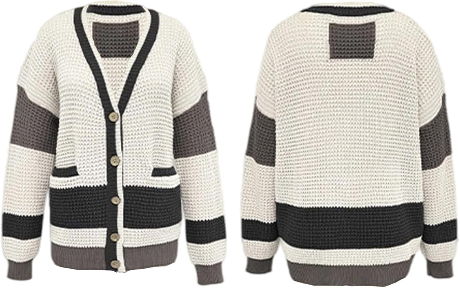 Women’s Off The Shoulder Oversized Sweaters Cable Knit Pullover Tops Long Sleeve Loose Slouchy Cute Sweaters - Image 5