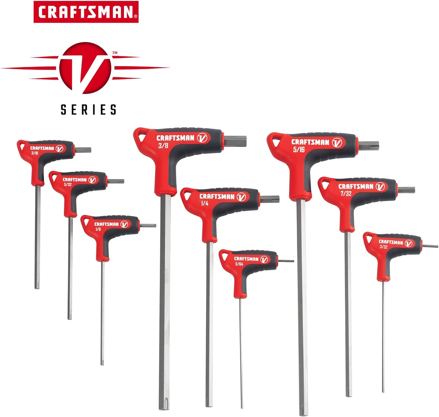 CRAFTSMAN V-SERIES Hex Key Allen Set, SAE, 9 Piece (CMHT26162V)