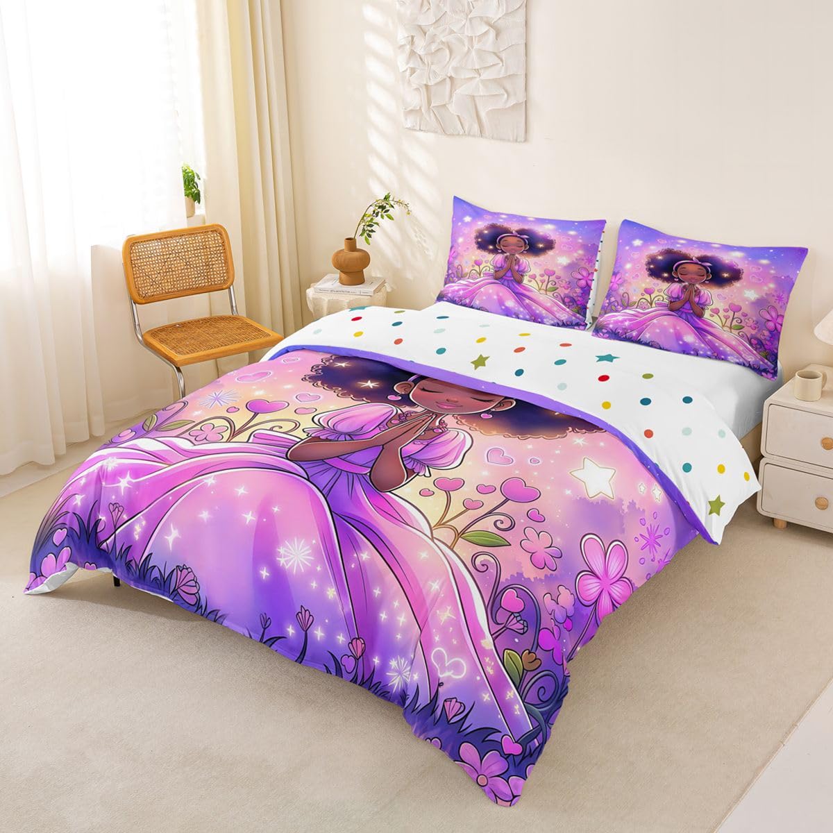 Homewish Copripiumino per letto super king size con 2 federe, motivo
