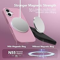 Vista 40 de GONEZ Funda de silicona para iPhone 15 Pro Max, compatible con Magsafe, protector de cámara + protector de pantalla, forro de microfibra suave Negro