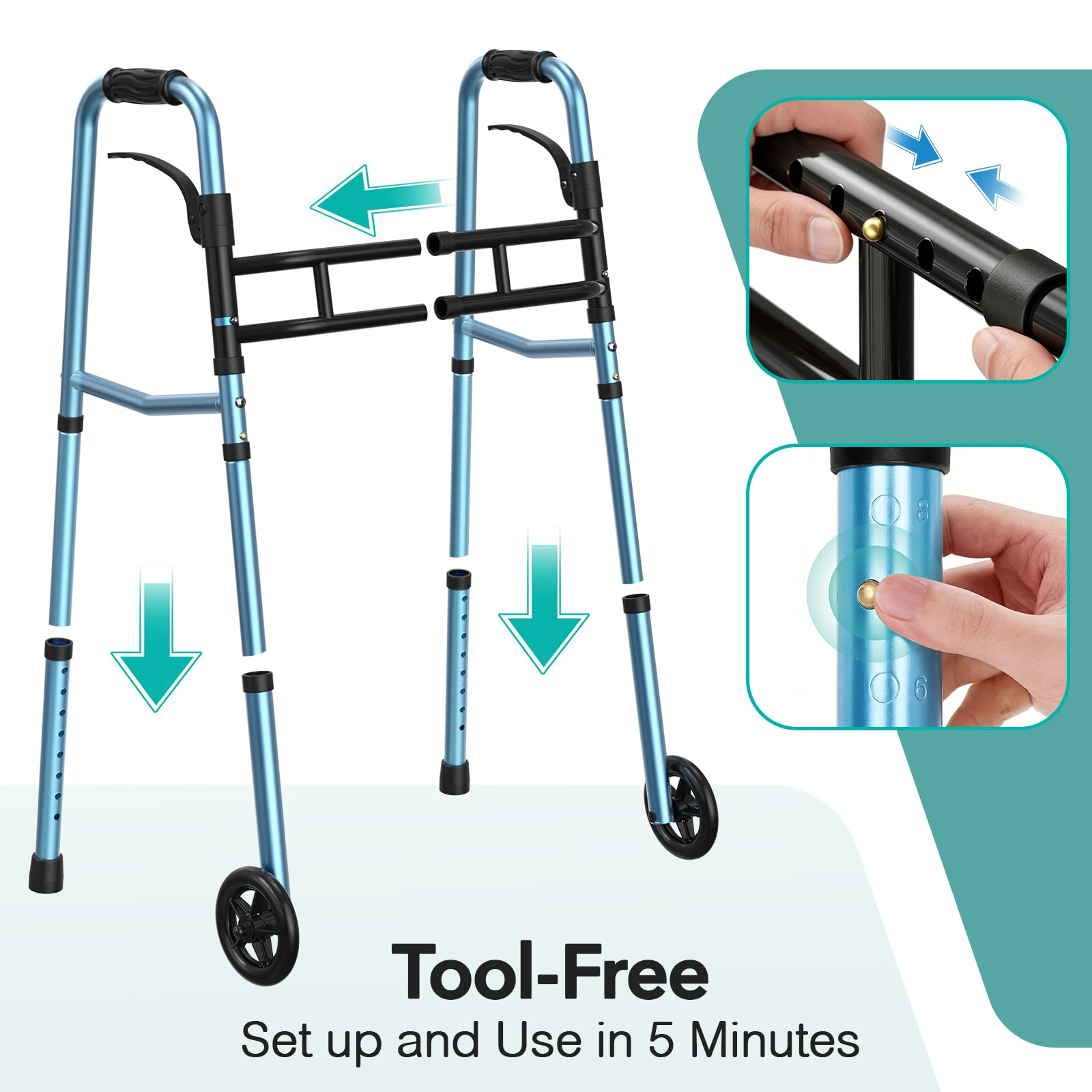 Narrow Walker for Seniors - HOMENURSE Z3 -5 Narrow Walker for Seniors - HOMENURSE Z3 -5