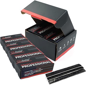 CKAuto 1/4oz, Adhesive Stick-On Wheel Weights, Black, 4 Boxes, 240 oz Case | Cars, Trucks, SUVs, Motorcycles, Low Profile, OEM Quality, Valued Pack Perfect for Garages, 960 Segments, 60oz/Box, 15lb/Case