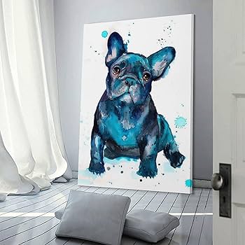 フレンチブルドッグ　アクリル画　原画　絵画　F0号 フレンチブルドッグ アクリル画 原画 絵画 F0号