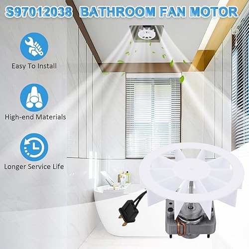 Miniatura 5 de S97012038 - Kit de motores eléctricos de repuesto para ventilador de baño con ventilador de techo para Broan Nu-Tone 659 662 663 668 688 678 120V