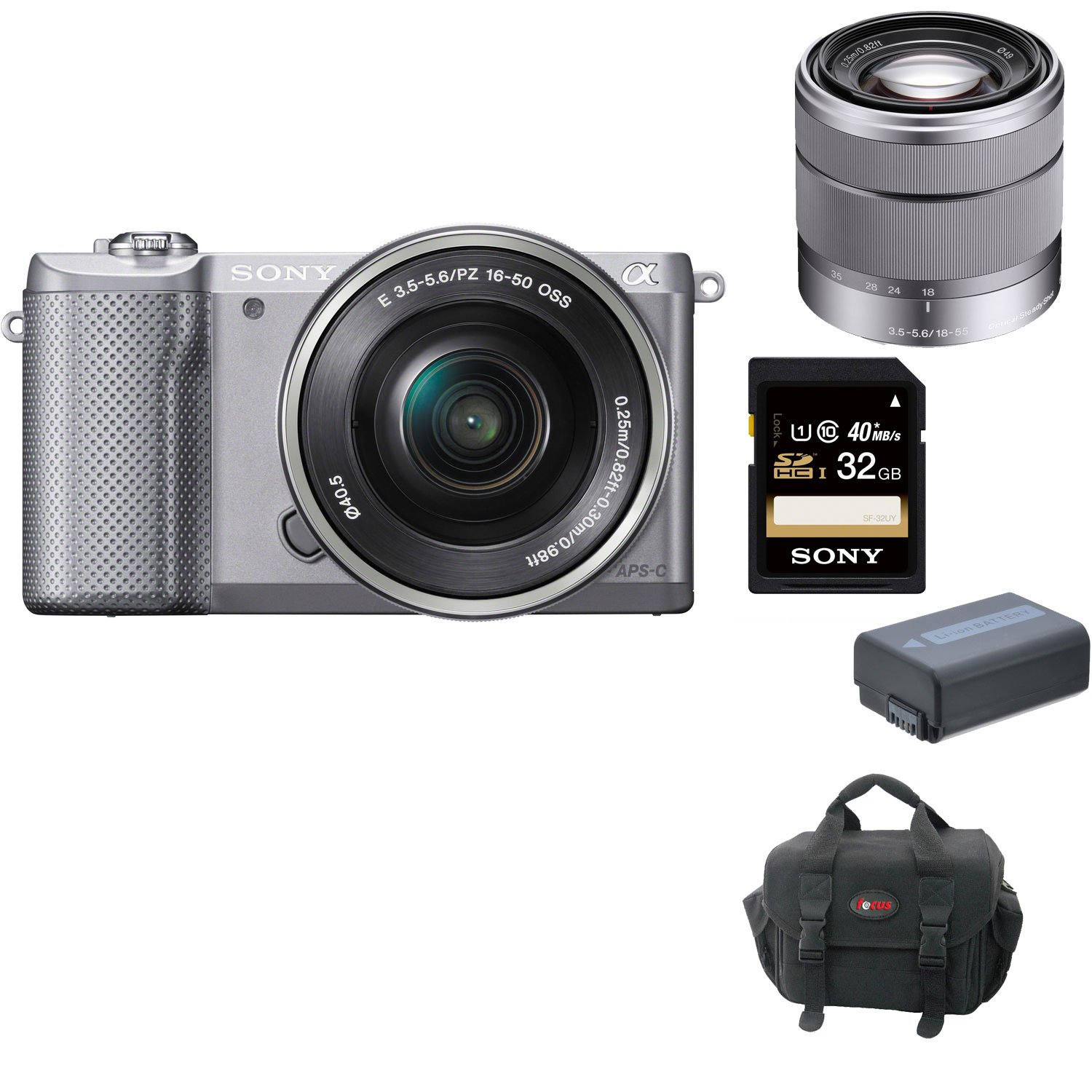 Sony Alpha A5000 Ilce 5000l S Mirrorless Digital Camera Silver