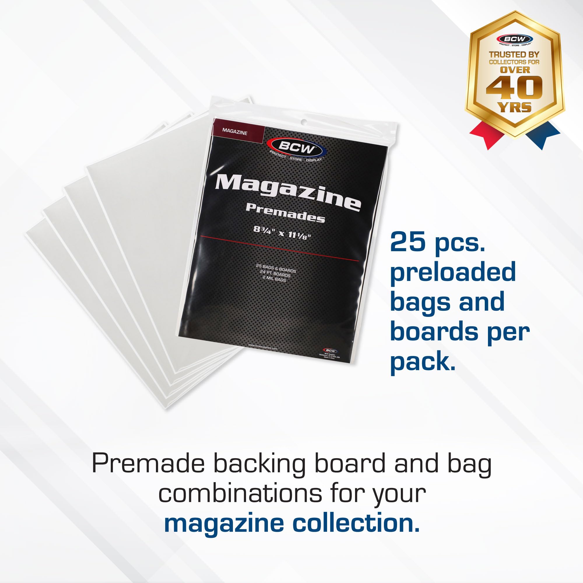 BCW Magazine Dividers With Tabs (25 Pack) White, Acid Free