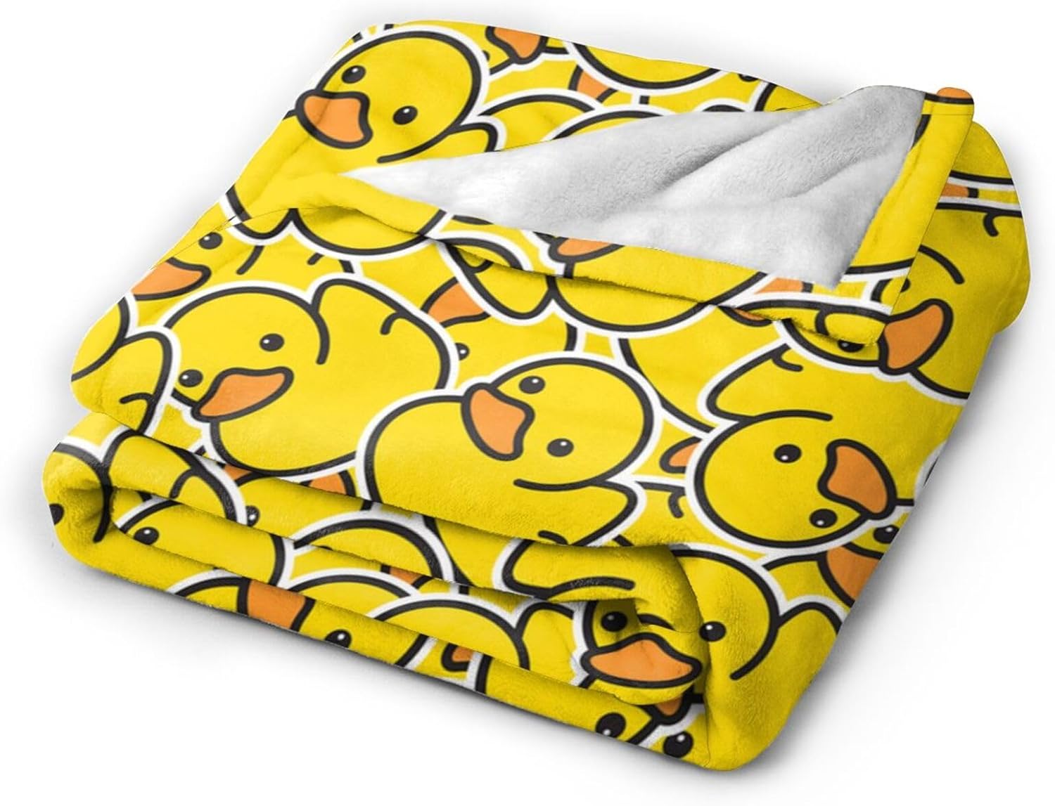 Cute Duck Blanket Soft Flannel Fleece Rubber Ducks Throw Blankets for Sofa Couch Bedroom Gifts for Duck Lovers Birthday Decor 50"X40" - Image 4