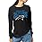 Junk Food Clothing x NFL - Carolina Panthers - Bold Logo - Unisex Adult Long Sleeve T-Shirt for Men and Women - Size XX-Large