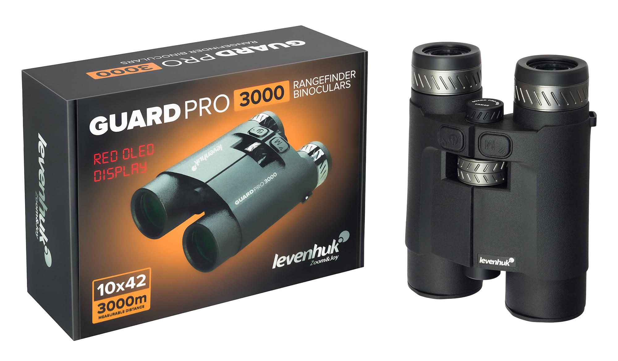 Levenhuk Guard Pro 3000 Prismáticos con Telémetro Láser, Profesionales