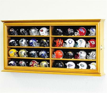 amazon football helmet curio cabinet Display Case Holders Rack for Pocket Size Mini Helmets Baseball Mini Helmets & Building Block Toy Minifigures (Cherry) LE22 Fishing Tuna Hooks Saltwater sfDisplay cases are built Color:Navy EcoPak