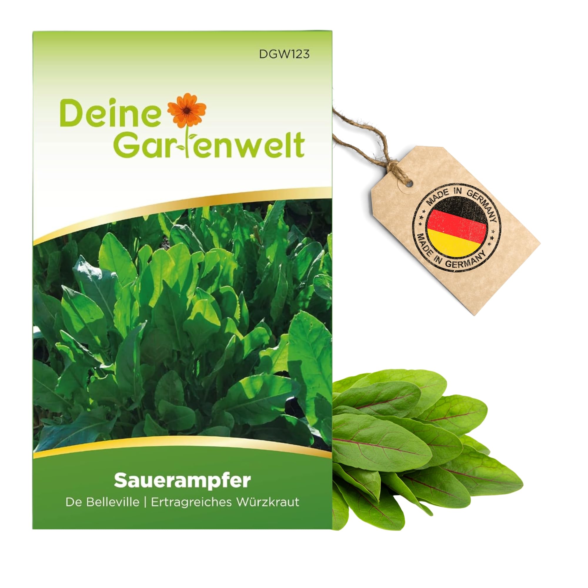 Sauerampfer Mehrjährig Samen - Rumex acetosa - Sauerampfersamen - Gemüsesamen - Saatgut für 200 Pflanzen – 5er Pack