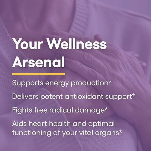 Miniatura 5 de Natural Factors Ubiquinol Active CoQ10 200 mg, suplemento de coenzima Q10 de alta absorción para apoyo energético, cardíaco y cognitivo, 100 mg, 30